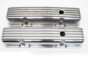 1958-86 CHEVY SMALL BLOCK 283-305-327-350-400 TALL POLISHED ALUMINUM VALVE COVERS - FULL FINNED