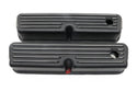 ALUMINUM 1962-85 FORD SB 289-302-351W 5.0 TALL VALVE COVERS POLISHED FINNED - BLACK