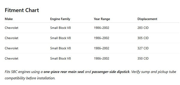 Steel Oil Pan Fits 1986-02 Chevy SB 283-350 – Black Finish