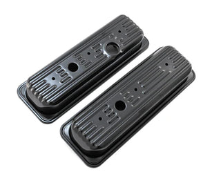 Steel Valve Covers – Fits 1985–1993 Chevy/GMC 4.3L V6 – Center Bolt – Embossed – Black