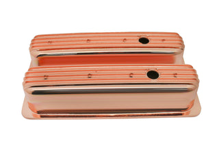 1987-97 CHEVY 5.0L & 5.7L TALL ALUMINUM CENTER BOLT VALVE COVERS - FINNED - COPPER