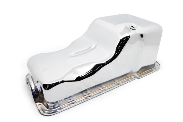 1963-96 FORD SMALL BLOCK 221-260-289-302 STOCK CAPACITY OIL PAN - CHROME