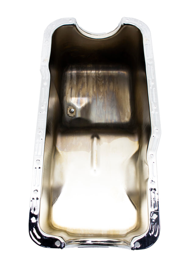 1963-96 FORD SMALL BLOCK 221-260-289-302 STOCK CAPACITY OIL PAN - CHROME