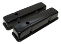 1958-86 CHEVY SMALL BLOCK 283-305-327-350-400 TALL STEEL VALVE COVERS - BLACK