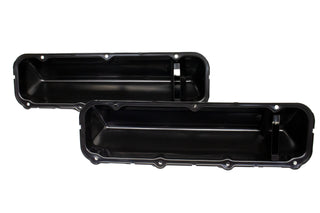 Steel Valve Covers Fits 1968–1997 Big Block Ford BBF 429-460 – Smooth – 1 Hole – Black