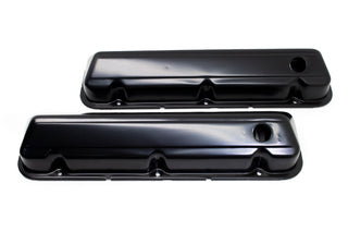 Steel Valve Covers Fits 1968–1997 Big Block Ford BBF 429-460 – Smooth – 1 Hole – Black