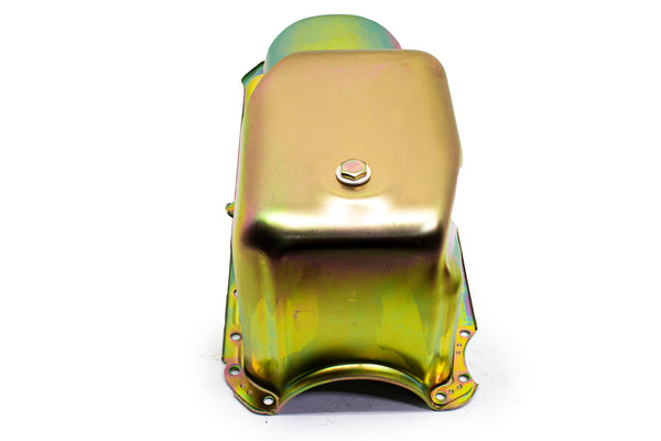 Steel Oil Pan – Fits 1966–1990 Chevy Big‑Block Truck 396‑402‑427‑454 – 6‑Quart Capacity – Zinc-plated Finish