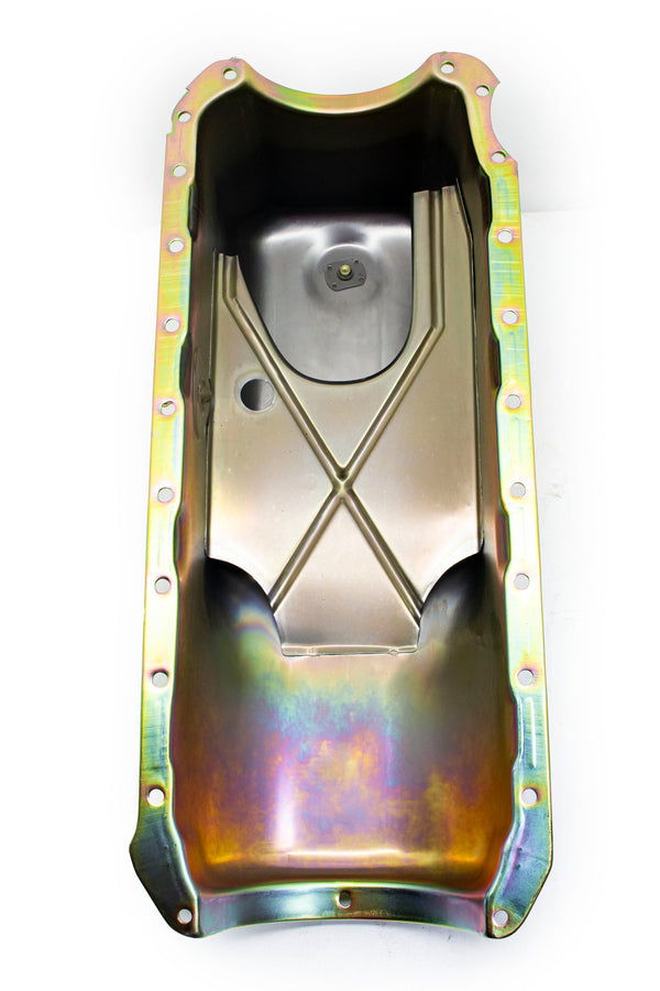 Steel Oil Pan – Fits 1966–1990 Chevy Big‑Block Truck 396‑402‑427‑454 – 6‑Quart Capacity – Zinc-plated Finish