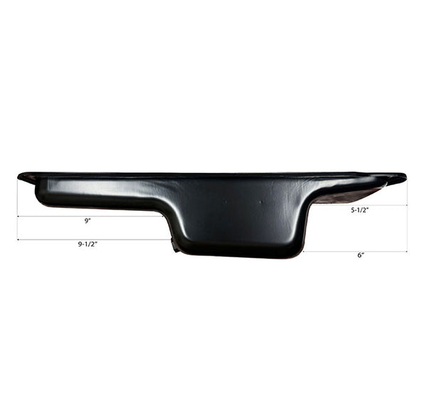 Steel Oil Pan Fits 1966–1972 B-Body & 1970–1974 E-Body Chrysler/Mopar Big Block B/RB 361-383-400-413-426W-440 – 5 Quart – Mid-Rear Sump – Black