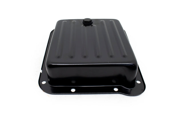 FORD C4 STEEL TRANSMISSION PAN (CASE FILL STYLE) - BLACK