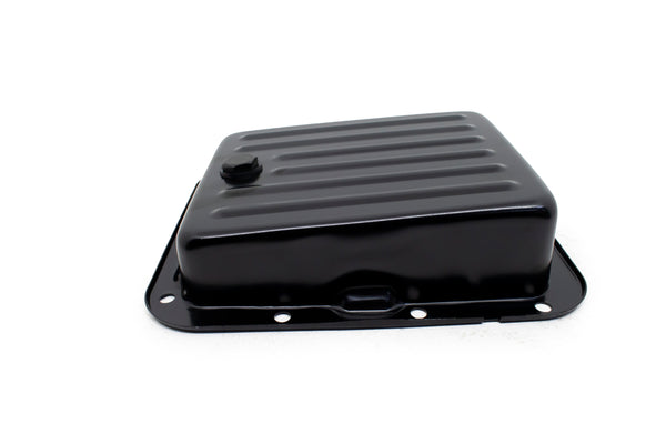 FORD C4 STEEL TRANSMISSION PAN (CASE FILL STYLE) - BLACK