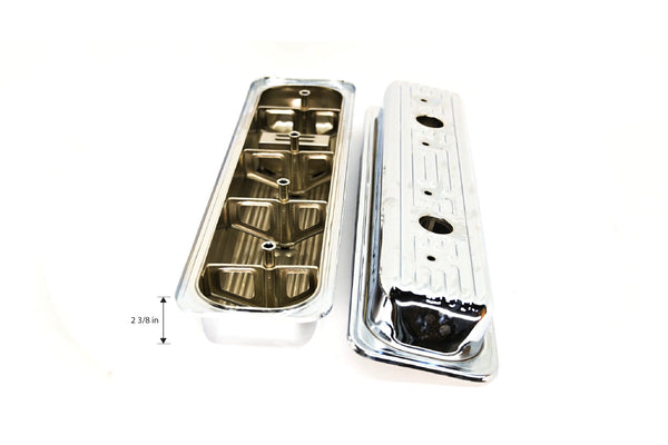 1987-00 CHEVY/GMC SB V8 5.0L & 5.7L VALVE COVERS – CHROME – CENTER BOLT – PAIR