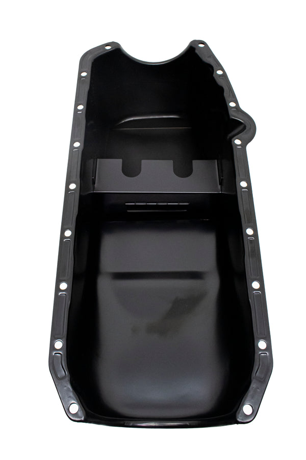 1958-79 CHEVY SMALL BLOCK 283-305-327-350-400 DRAG RACING OIL PAN - BLACK