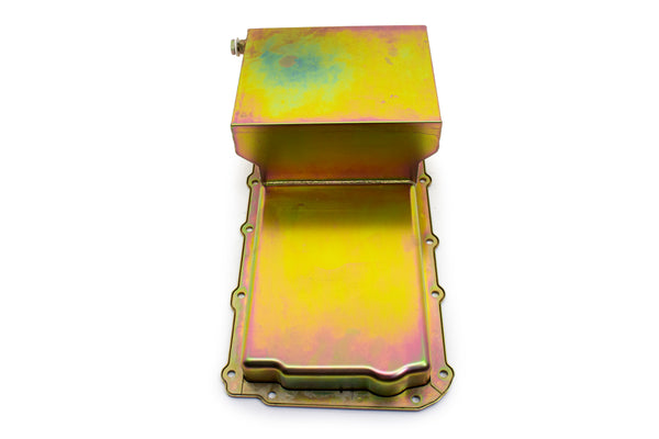 STEEL 1965-72 CHEVY GM LS ENGINES OIL PAN 7 QT AN -10 FITTING - ZINC
