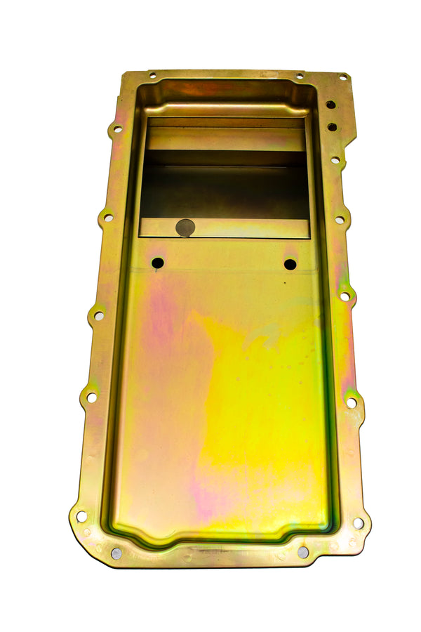STEEL 1965-72 CHEVY GM LS ENGINES OIL PAN 7 QT AN -10 FITTING - ZINC