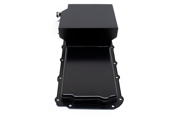 STEEL CHEVY GM LS ENGINES OIL PAN 7 QT FILTER ADAPTER - BLACK