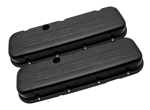 Tall Steel Valve Covers for 1965-1995 Chevy BB 396-502 – 454 Logo – Black