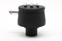 ALUMINUM BREATHER PCV VALVE  POLISHED FINNED - BLACK