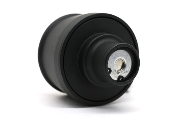 ALUMINUM BREATHER PCV VALVE  POLISHED FINNED - BLACK