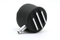 ALUMINUM BREATHER PCV VALVE  POLISHED FINNED - BLACK