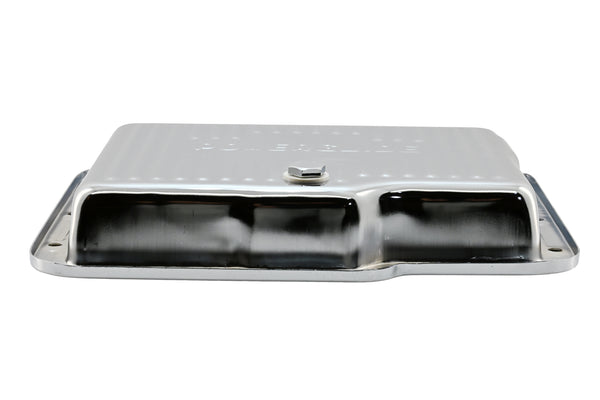 CHEVY-GM POWERGLIDE STEEL TRANSMISSION PAN - CHROME