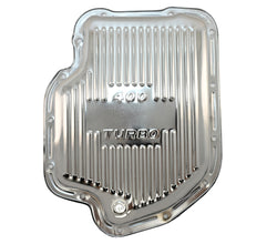 CHEVY-GM TURBO TH-400 STEEL TRANSMISSION PAN - CHROME