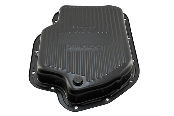 CHEVY-GM TURBO TH-400 STEEL TRANSMISSION PAN - EDP BLACK