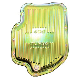 CHEVY-GM TURBO TH-400 STEEL TRANSMISSION PAN - ZINC