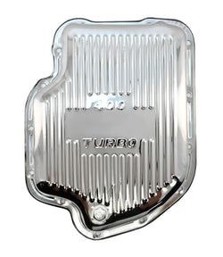 CHEVY-GM TURBO TH-400 STEEL TRANSMISSION PAN (DEEP SUMP) - CHROME