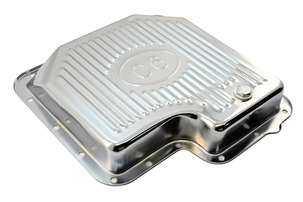 Ford C6 Stock Capacity Transmission Pan Kit with Bolts & Gasket - Chrome