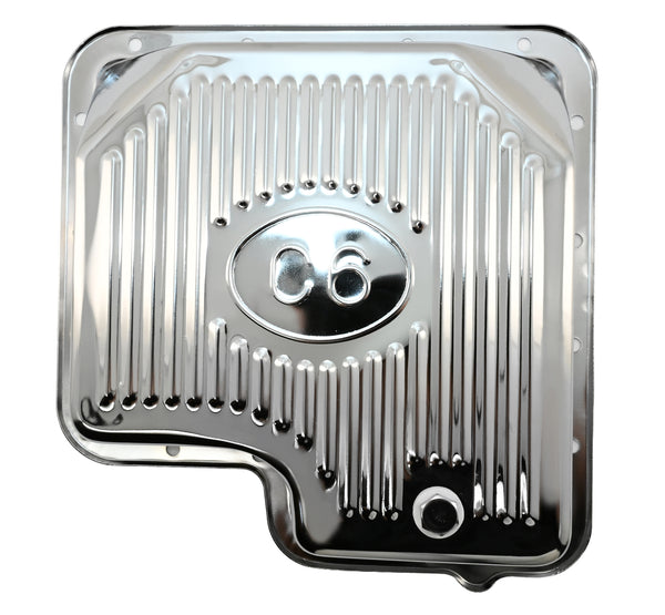 Ford C6 Stock Capacity Transmission Pan Kit with Bolts & Gasket - Chrome