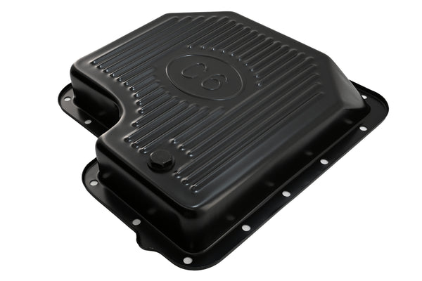 Steel Transmission Pan Stock Capacity for Ford C6 - Black