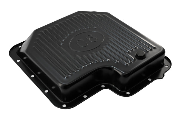 Ford C6 Stock Capacity Transmission Pan Kit with Bolts & Gasket - Black