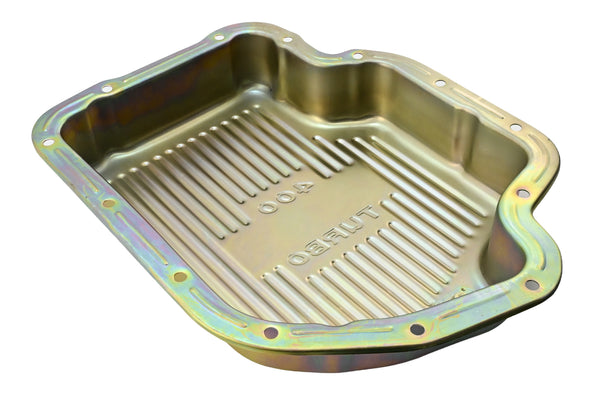 CHEVY-GM TURBO TH-400 STEEL TRANSMISSION PAN (DEEP SUMP) - ZINC