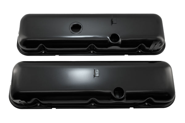 1965-72 CHEVY BIG BLOCK 396-427-454 TALL OEM STYLE STEEL VALVE COVERS - BLACK