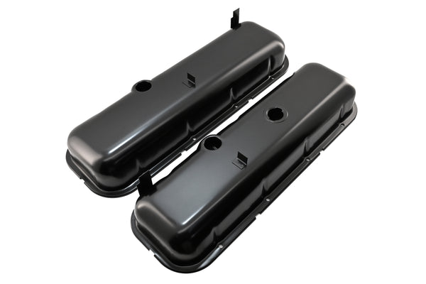 1965-72 CHEVY BIG BLOCK 396-427-454 TALL OEM STYLE STEEL VALVE COVERS - BLACK