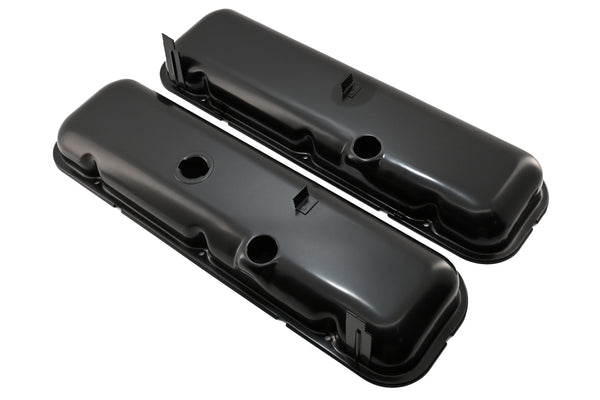1965-72 CHEVY BIG BLOCK 396-427-454 SHORT OEM STYLE STEEL VALVE COVERS - BLACK