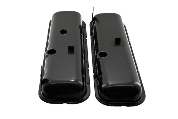 1965-72 CHEVY BIG BLOCK 396-427-454 SHORT OEM STYLE STEEL VALVE COVERS - BLACK