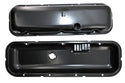 1965-72 CHEVY BIG BLOCK 396-427-454 SHORT OEM STYLE STEEL VALVE COVERS - BLACK