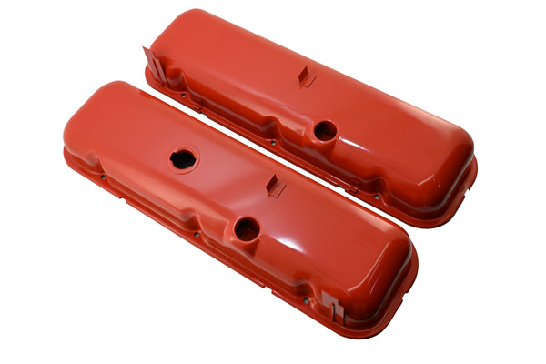 1965-72 CHEVY BIG BLOCK 396-427-454 TALL OEM STYLE STEEL VALVE COVERS - ORANGE