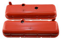 1965-72 CHEVY BIG BLOCK 396-427-454 TALL OEM STYLE STEEL VALVE COVERS - ORANGE