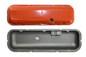 1965-72 CHEVY BIG BLOCK 396-427-454 SHORT OEM STYLE STEEL VALVE COVERS - ORANGE