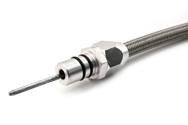 Stainless Powerglide Bell Housing Mount Flexible Transmission Dipstick - Natural