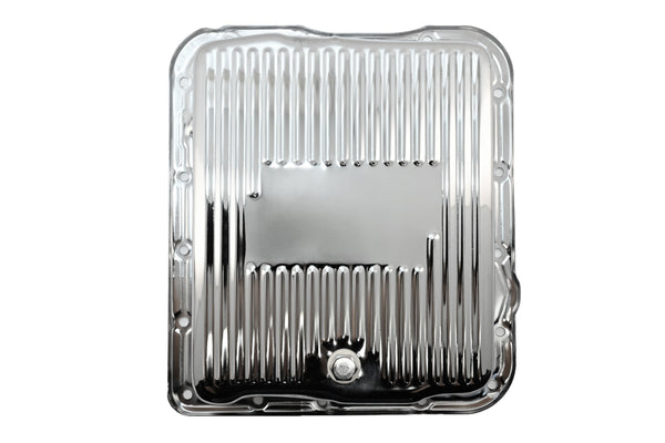 CHEVY-GM 700R4-4L60E-4L65E STEEL TRANSMISSION PAN - CHROME