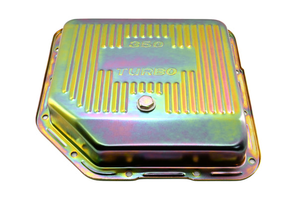 CHEVY-GM TURBO TH-350 STEEL TRANSMISSION PAN - ZINC