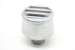 ALUMINUM ROUND BREATHER POLISHED FINNED - POLISHED