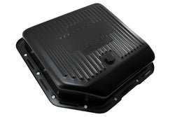 CHEVY-GM TURBO TH-350 STEEL TRANSMISSION PAN (DEEP SUMP) - BLACK