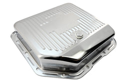 CHEVY-GM TURBO TH-350 STEEL TRANSMISSION PAN (DEEP SUMP) - CHROME