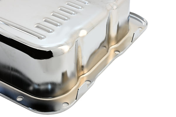 STEEL CHEVY/GM 4L80 4L80E 4L85E TRANSMISSION PAN DEEP - CHROME