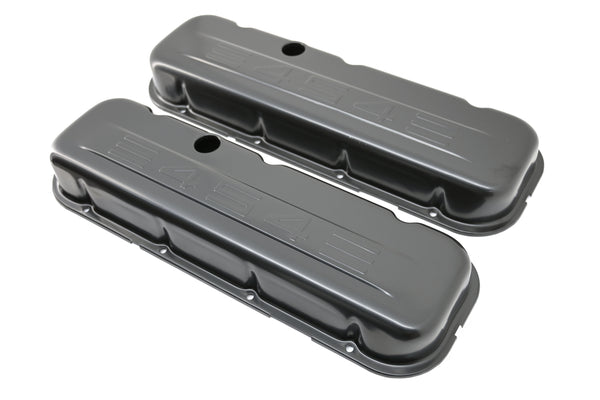 Steel Short Valve Covers Fits 1965–1995 Chevy BB 396‑427‑454‑502 – 454 Logo – Black